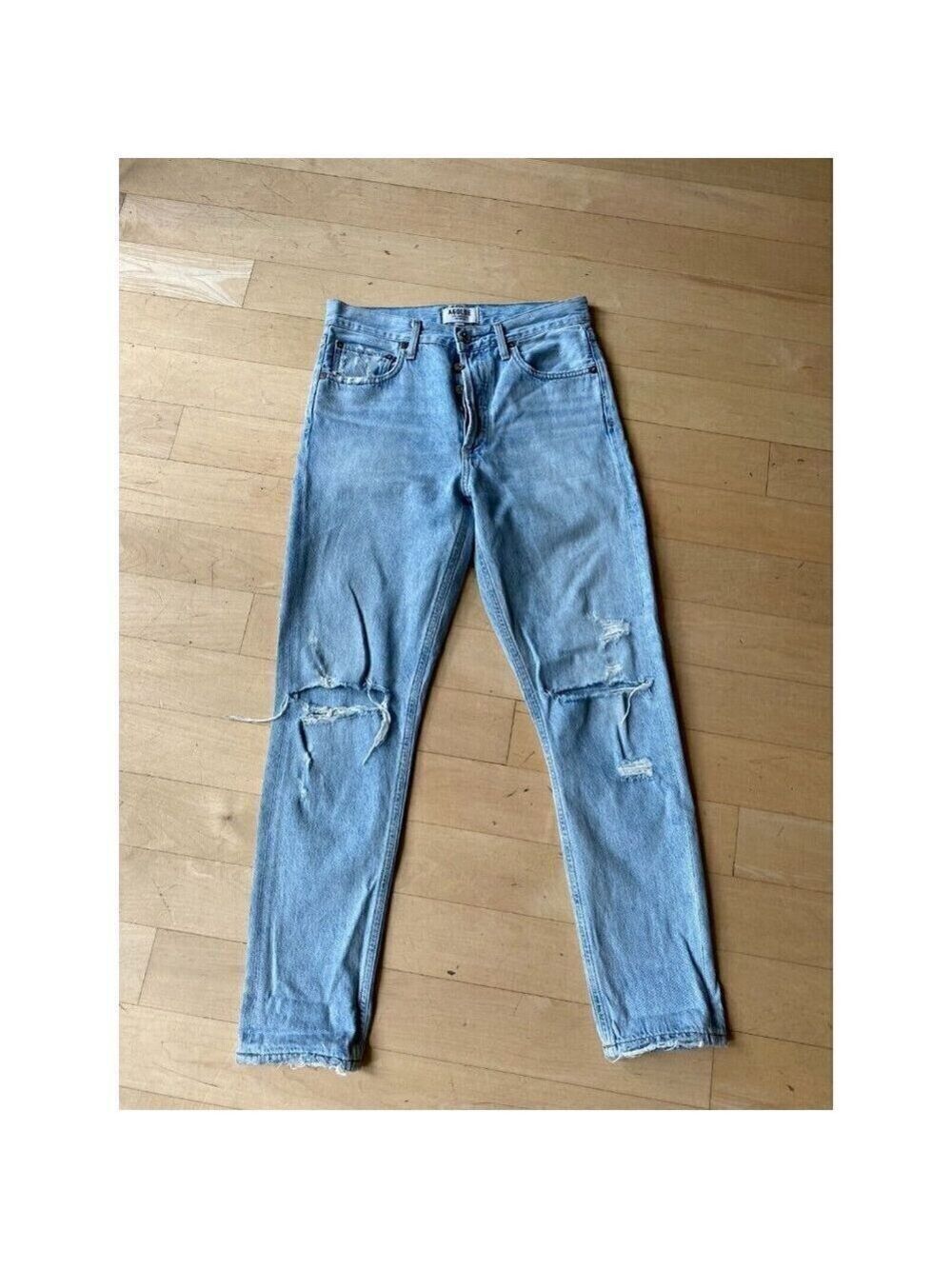 AGOLDE blue "Jamie" Womens jeans sz 26 distressed light blue